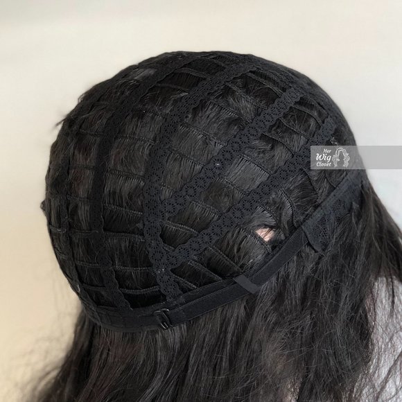 20" Black Loose Wave Wig with Bang | Emily - Picture 8 of 8